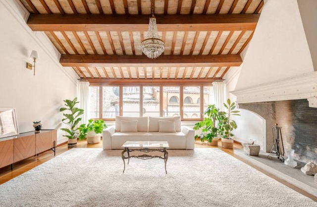 The apartment offers a beautiful view of the city's cathedral domes.