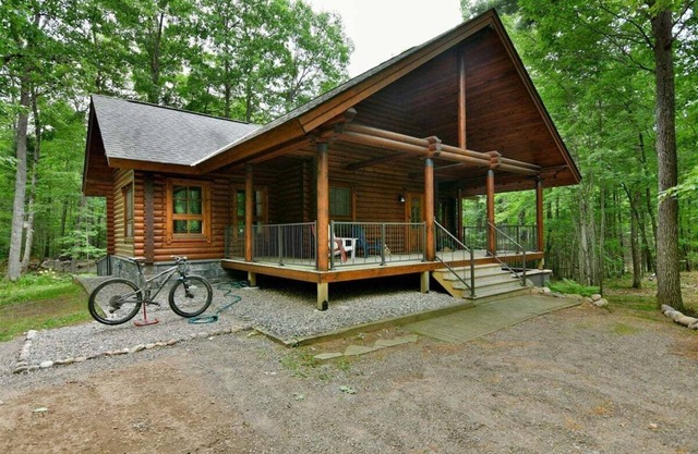 The Bike House, an Euro Log Home near Cable and Drummond, WI