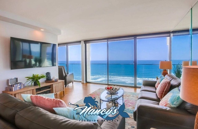 The Blue Grotto - 11th floor corner oceanfront views with parking, pool and hot tub!