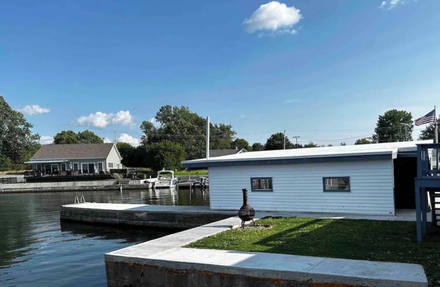 The Boathouse: Peaceful lakefront home with protective boathouse.