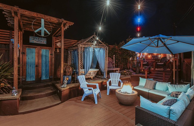 The Famous Zen Den one block from the water