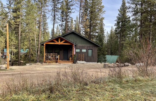 The Highlander, a beautiful cozy modern cabin at Terrace Lakes Resort.