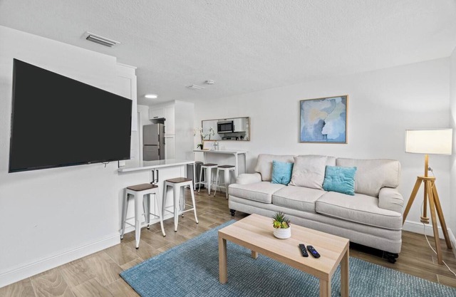 Kick back and relax in this calm, stylish space