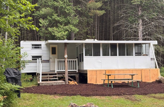 The Princeton! Family sized camper along Bonnechere River. A fun retreat.