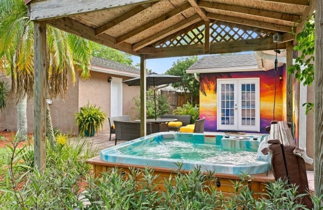 The Sunshine Sanctuary with Hot Tub, Game Room and Fire Pit