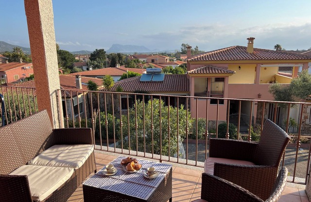 The terrace overlooking Tavolara