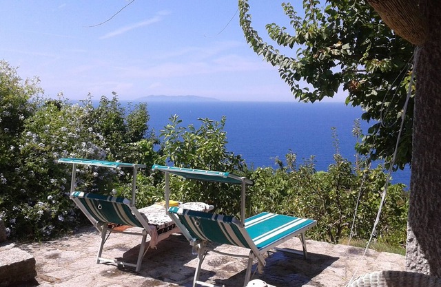 The terrace overlooking the sea