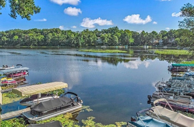 This house is located on North Webster Lake and features a hot tub.
