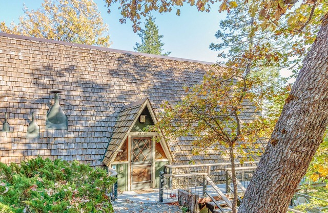 Three-story home in Willow Cove with 2 decks & great views - walk to Bass Lake