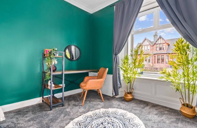 Traditional ground floor apartment with main door entrance.