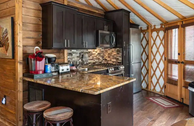 Tranquil Haven Luxury Yurt - Creekside Glamping w/ Private Hot Tub