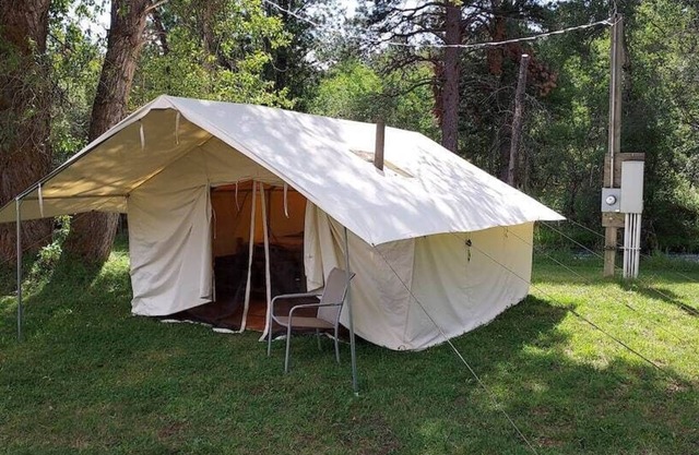 Trapper Wall Tent, Trapper Wall Tent by the Stream