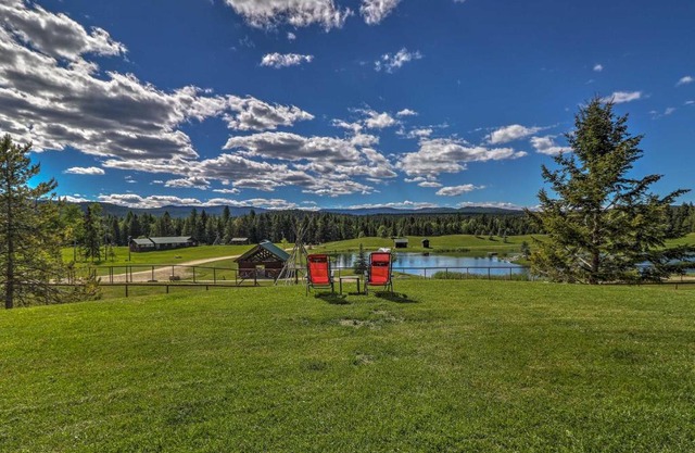 Trego Resort-Style Cabin with Lake,Trails and 40 Acres