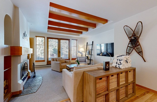 True ski-in/ski-out at Solitude Resort Creekside with view of Apex lift