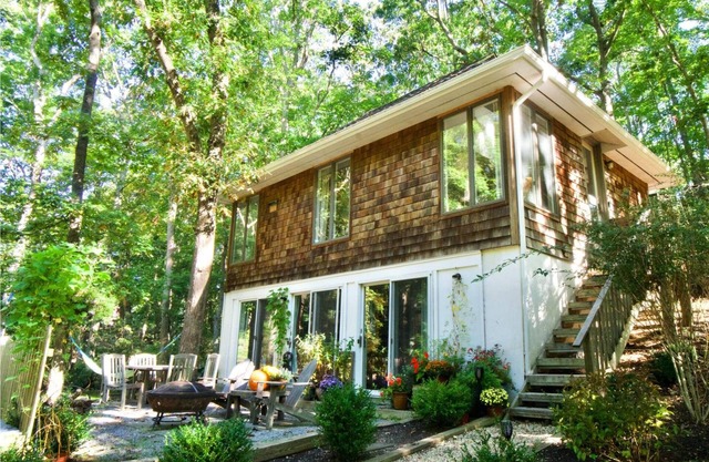 Tucked into the quiet woods of Sag Harbor.