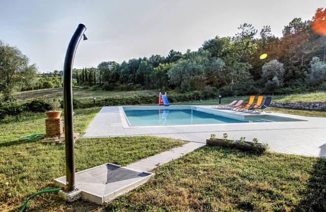 Tuscany country house on a panoramic hill
