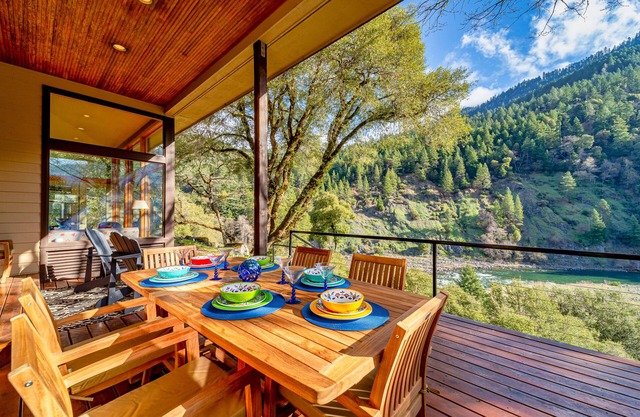 Two-Story Riverfront Home w/ Beautiful Kitchen & Private Hot Tub