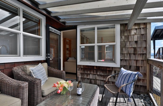 Two-story townhouse just steps from the waters edge with a private deck. Perfect accommodations for families. Recently remodeled. Beautifully appointed