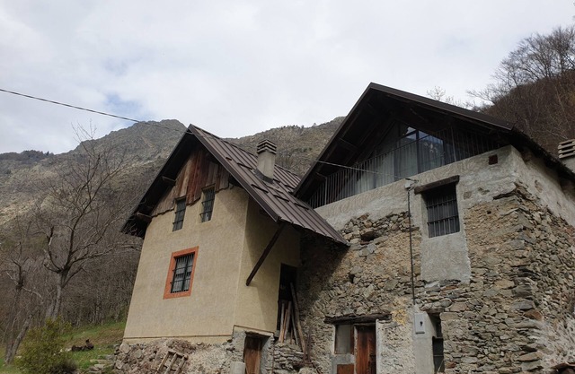 Typical renovated alpine hut.