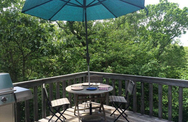 Up-Island Treehouse mit Dachterrasse und Blick auf das Wasser