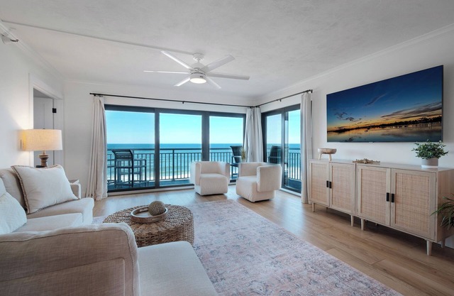Updated direct oceanfront condo with spacious balcony, heated pool and beach access