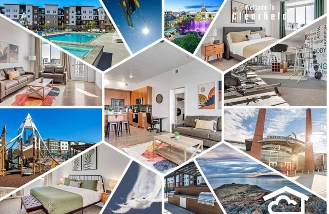 Upscale 2BR Apartment with Pool, Fitness Center, and Near Hill AFB and Local Dining