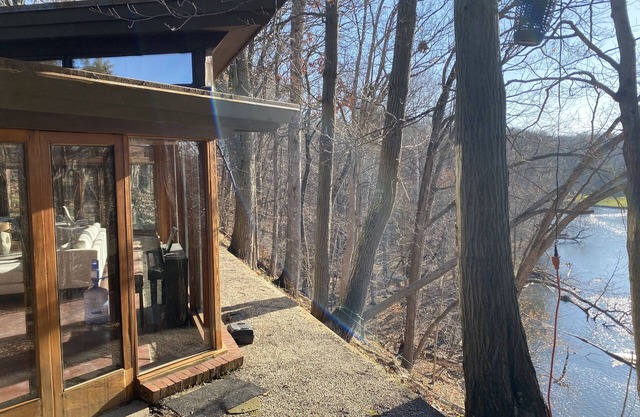 Usonian Frank Lloyd Wright Inspired River House on the Thornapple River