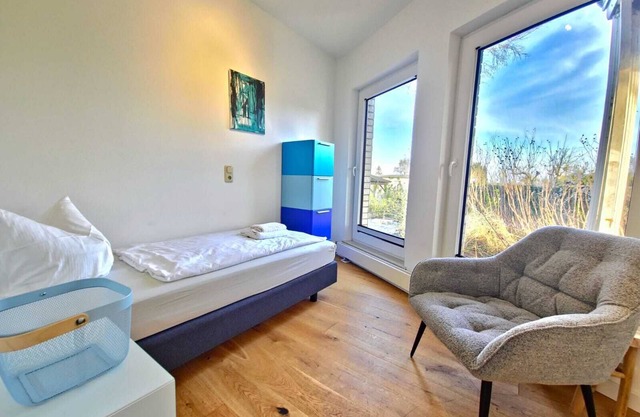 Ferienwohnung 4 – Schwalbennest: Komfort, Hundewohl mit Blick aufs Achterwasser