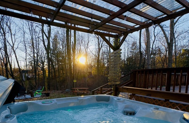 Vacation Home in the Poconos with Hot tub, Fire pit, BBQ Grill, & Game Room