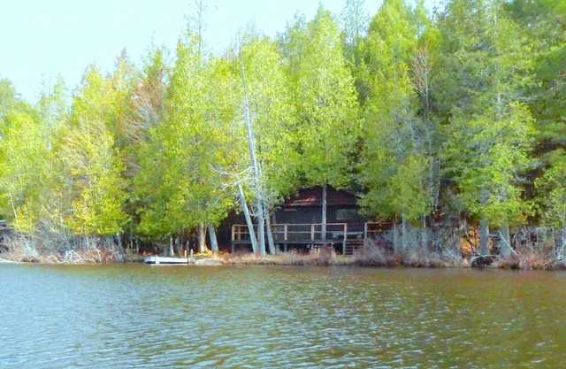 Ferienwohnung-Saranac See - Vintage Adirondack Kabine offen Frühling / Sommer / Herbst