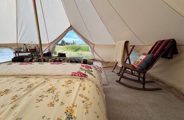 Vashon Island Glamping Tent with Sea Views on 5 acres Forest & Field 1-bedroom