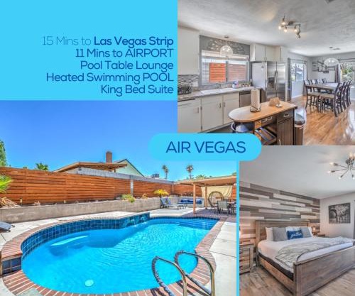 Vegas 4BR w Heated Pool Pool Table Near Strip