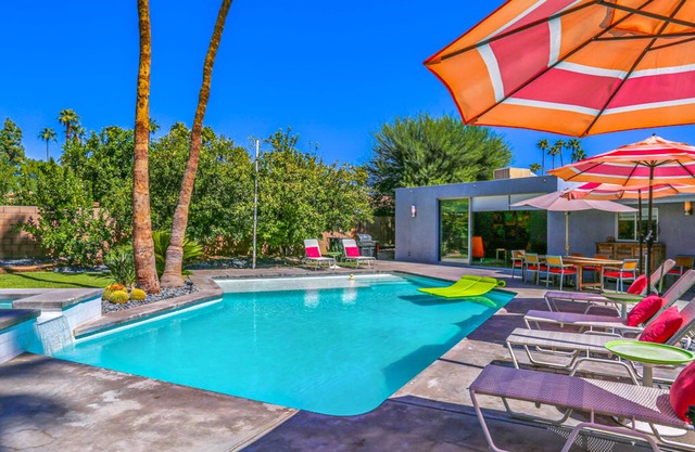 Vibrant, family-friendly home with private pool & spa, and gas fireplace