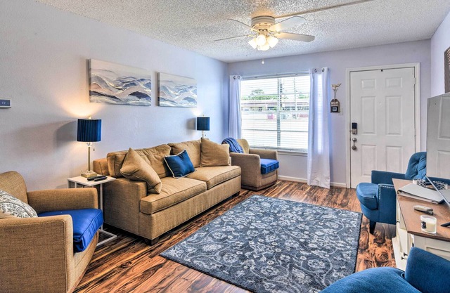 NEW! Vibrant Seabrook Condo w/ Waterfront Pool!