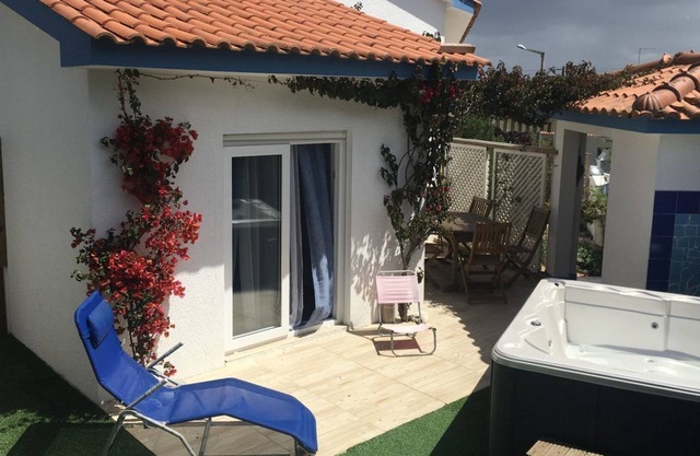 Villa Atlantida. Terrace with access to the hot tub garden.