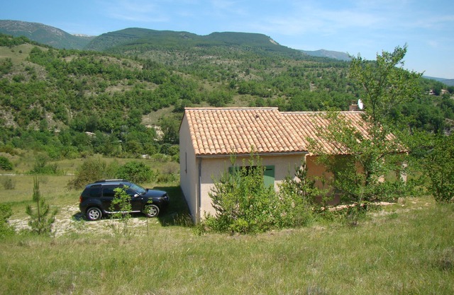 Villa in den Schluchten Méouge Blick auf das Tal