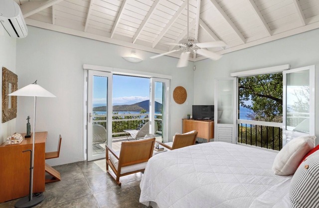 Villa offers a private balcony with picturesque views of stunning seascape areas