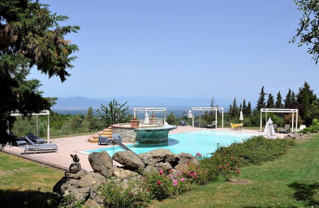 Le Polle di Meletro Villa Schwimmbad mit Hydromassage sowie die Sauna -TUSCANY