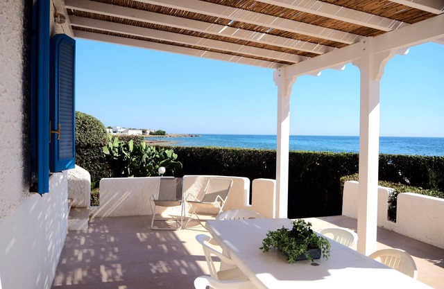 Villa con un dique flotante