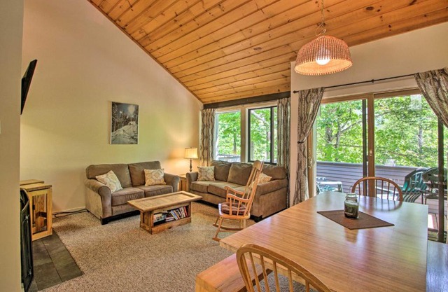 Village of Loon Mtn Condo with Fireplace and Balcony!