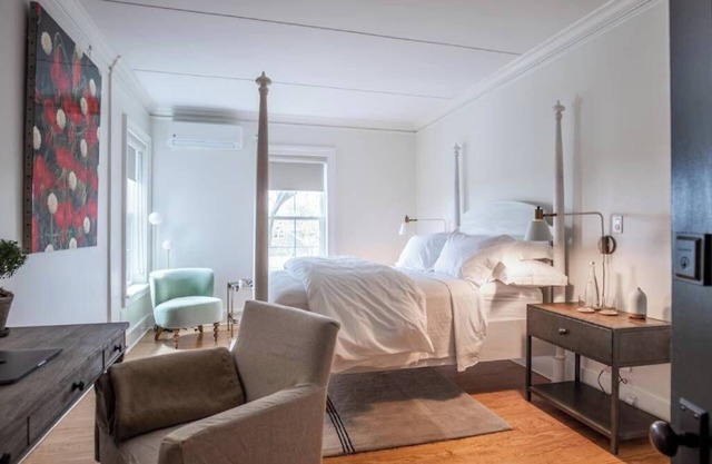 Vine + Sand--Southold, NY'S Newest B&B--Room 4--Queen Bed and Adjacent Bathroom With Rain Shower