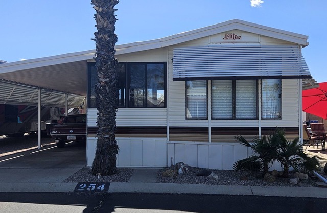 Voyager RV Resort Park Model in an active adult resort in sunny Tucson AZ