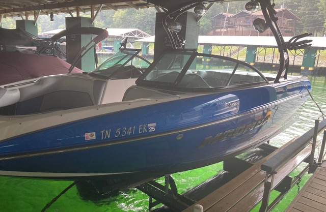 Wakeboarding boat with me as a driver.