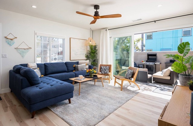 Walk to Beach! Family Home w/ Courtyard & Fire