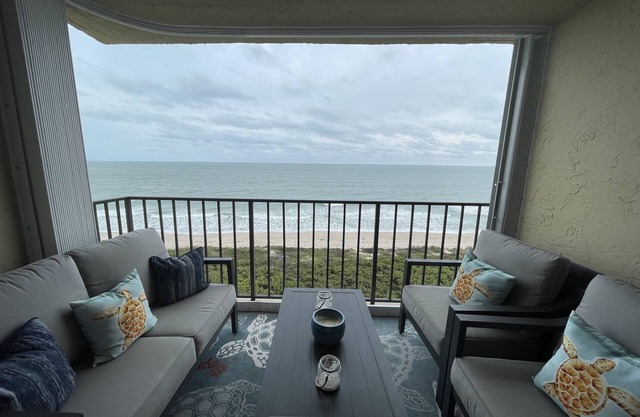 Watch for the Sea Turtles at this Beach Front Retreat.