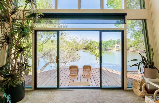 Waterfront A‑Frame Cabin with Private Deck, Fire Pit & Community Pool – Sleeps 6