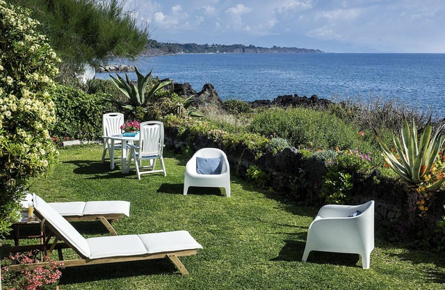 Appartement mit Garten und weitem Meerblick