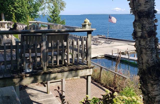 Waterfront cottage with private marina.