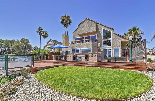 Waterfront Discovery Bay Home Outdoor Bar and Dock