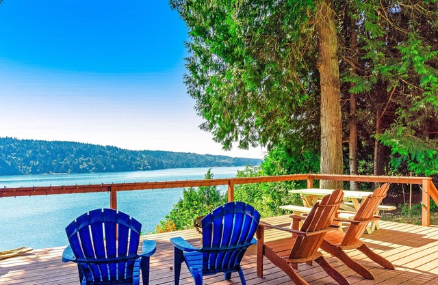 Waterfront Home on Puget Sound w/ Gourmet Kitchen, Deck & Wood Stove - Dogs OK!